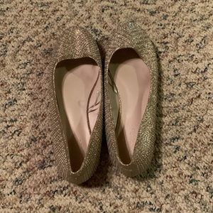 David’s bridal woman’s Rose gold flats